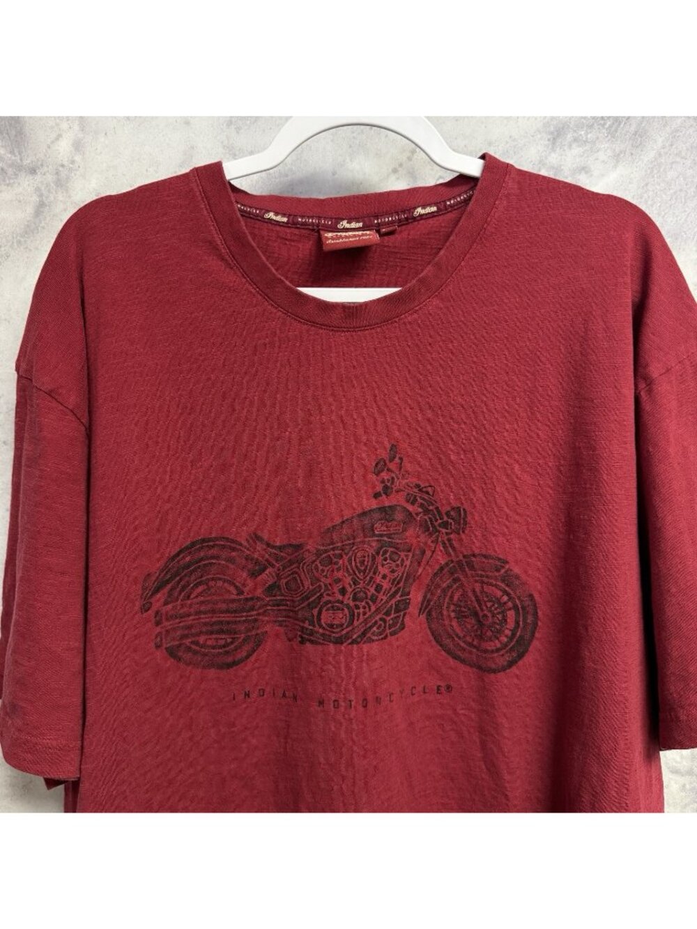 Indian Motorcycle Graphic T Shirt Red Short Sleeve Mens 2XL Biker